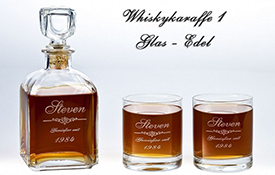 Whiskykaraffen mit Gravur